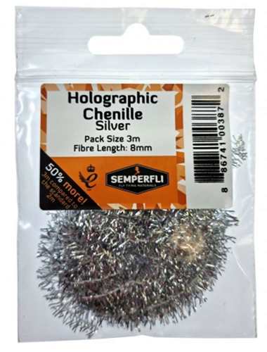 Metallic Tinsel Chenille 8mm Medium