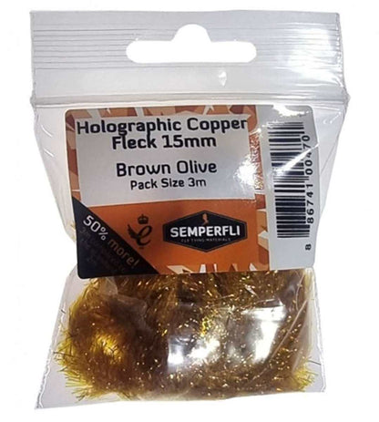 Copper Tinsel Fleck 15mm Large