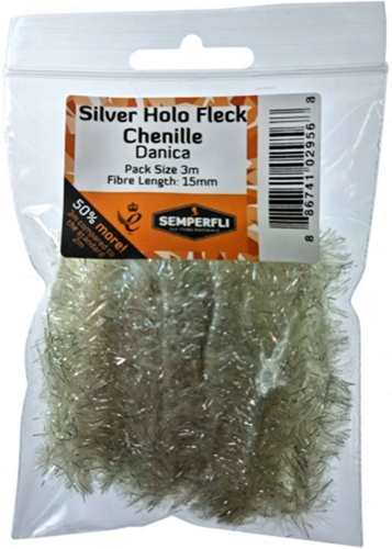 Silver Tinsel Fleck 15mm Large