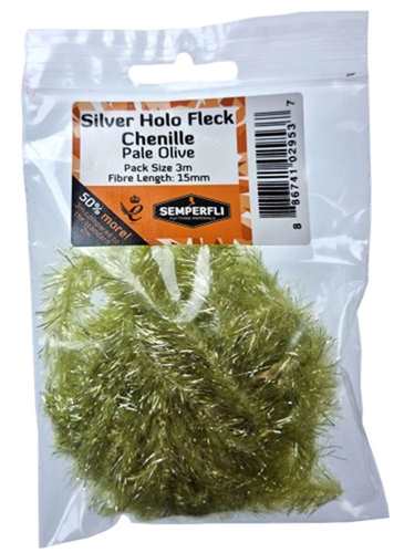 Silver Tinsel Fleck 15mm Large