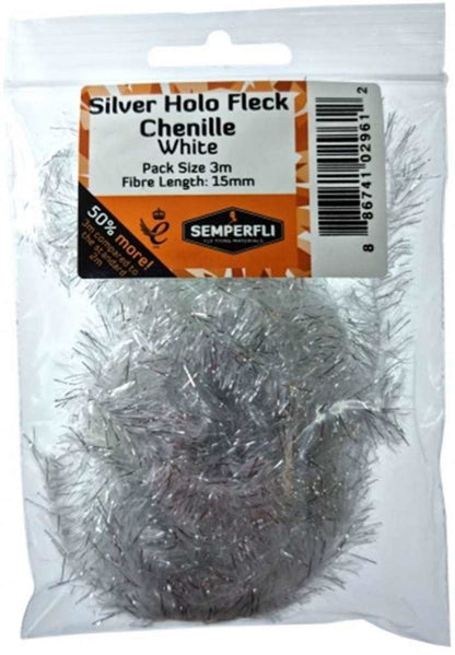 Silver Tinsel Fleck 15mm Large